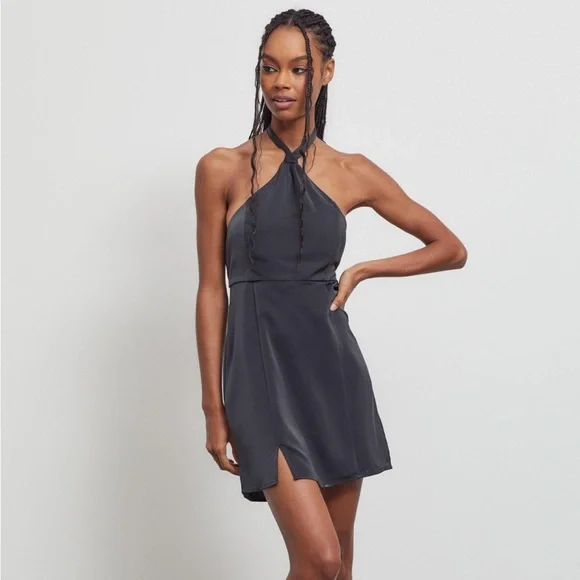 Urban Outfitters | Dresses | Urban Outfitters Uo Jillian Satin Halter Mini  Dress | Poshmark